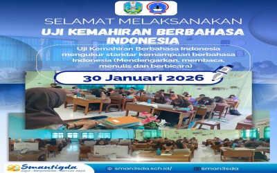 SMAN 3 Sidoarjo Gelar UKBI 2026 , Libatkan Seluruh Siswa Kelas 12  Cetak Lulusan Unggul Siap PTN dan Beasiswa