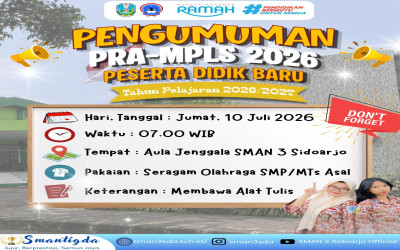 PRA MPLS SMAN 3 SIDOARJO TAHUN AJARAN 2026/2027